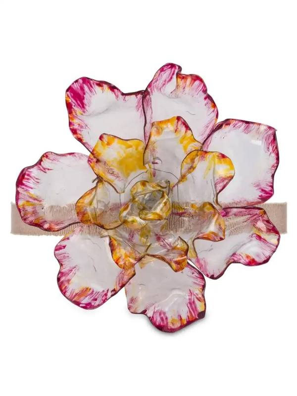 floral-appliqué choker