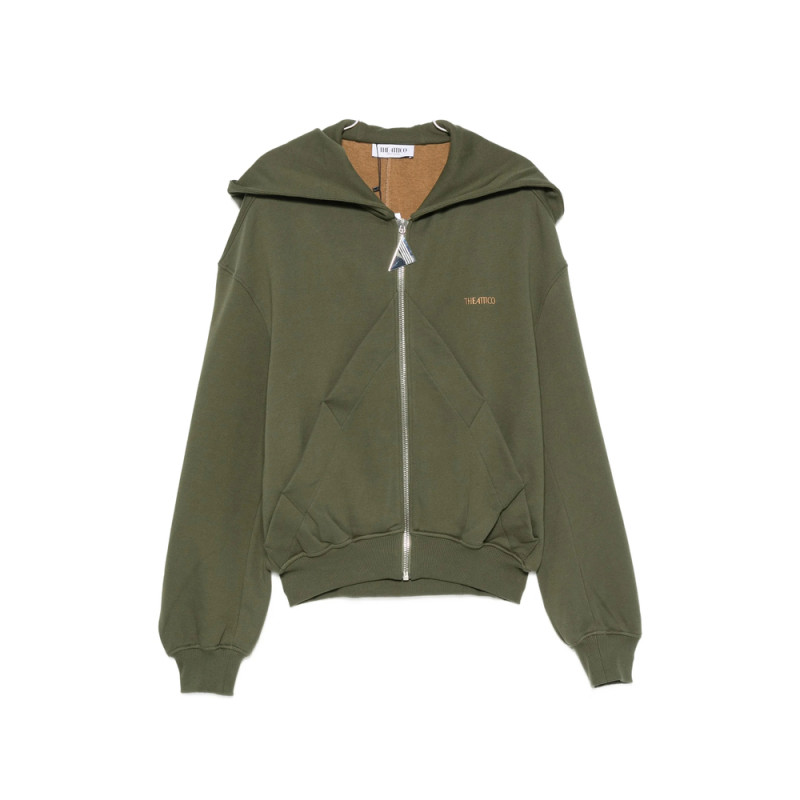 The Attico Logo-embroidered Zip-up Hoodie