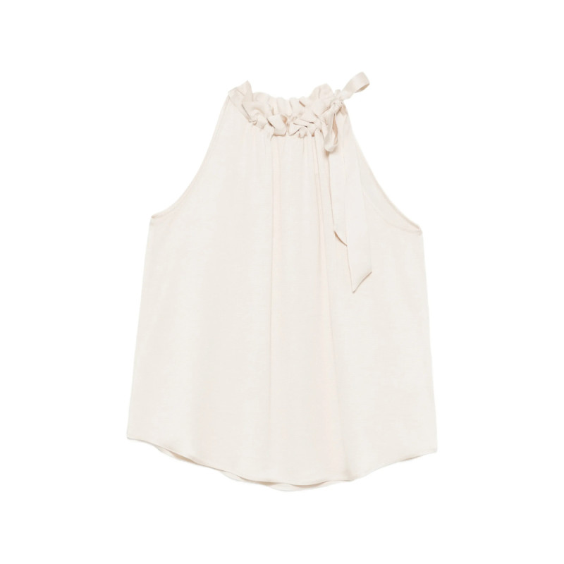 Peserico Ruffled Tie Blouse