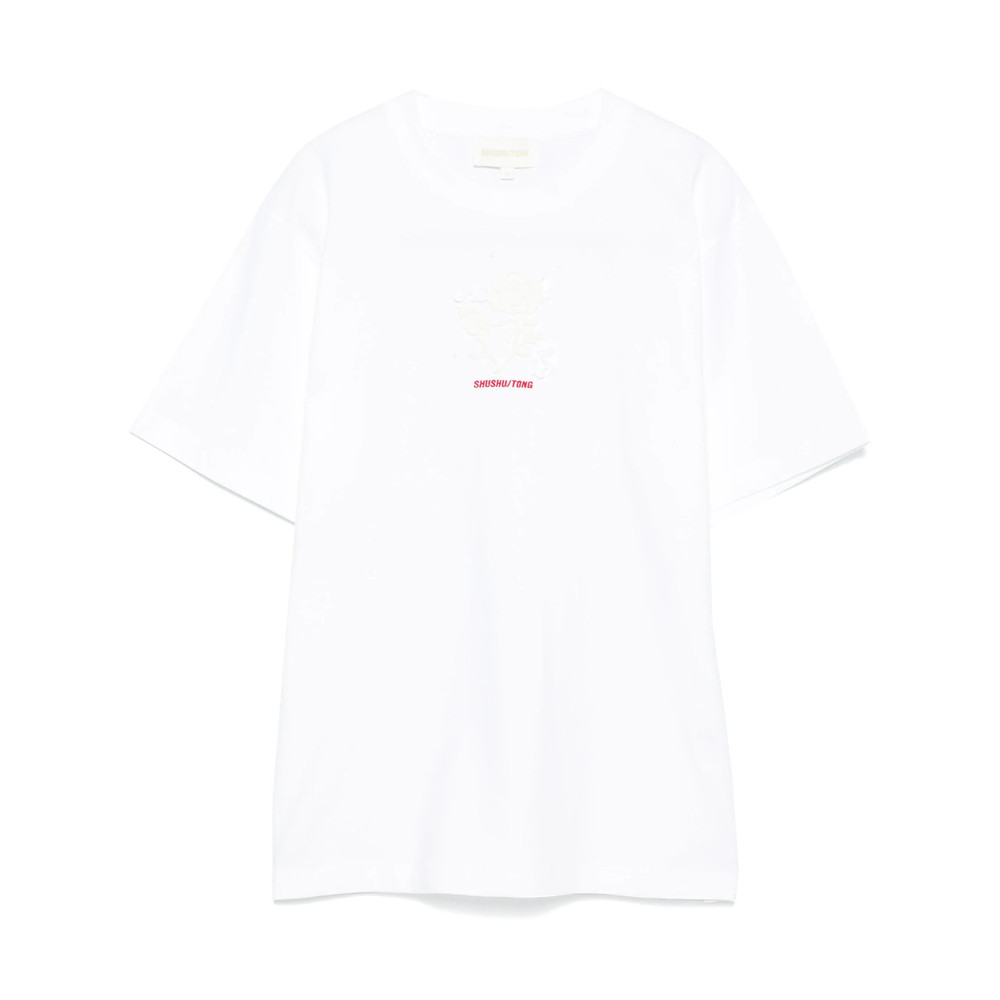 Shushu/tong Floral-appliqué T-shirt