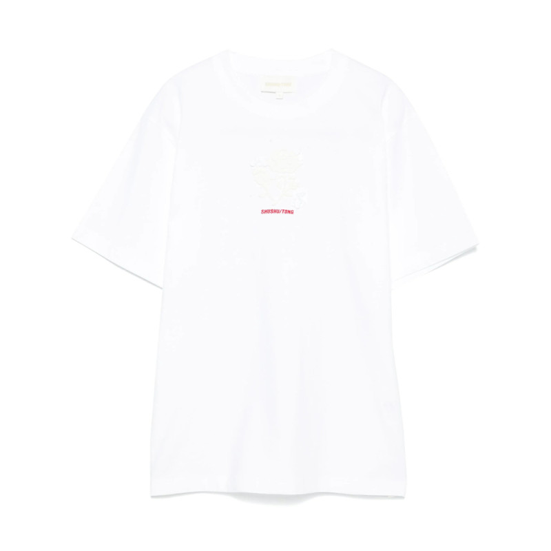 Shushu/tong Floral-appliqué T-shirt