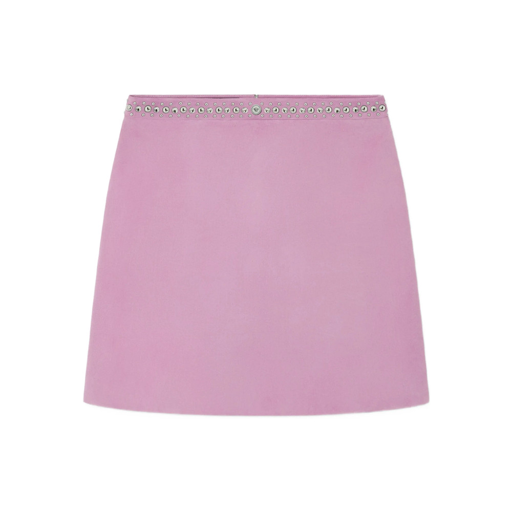Versace Embellished Suede Mini Skirt