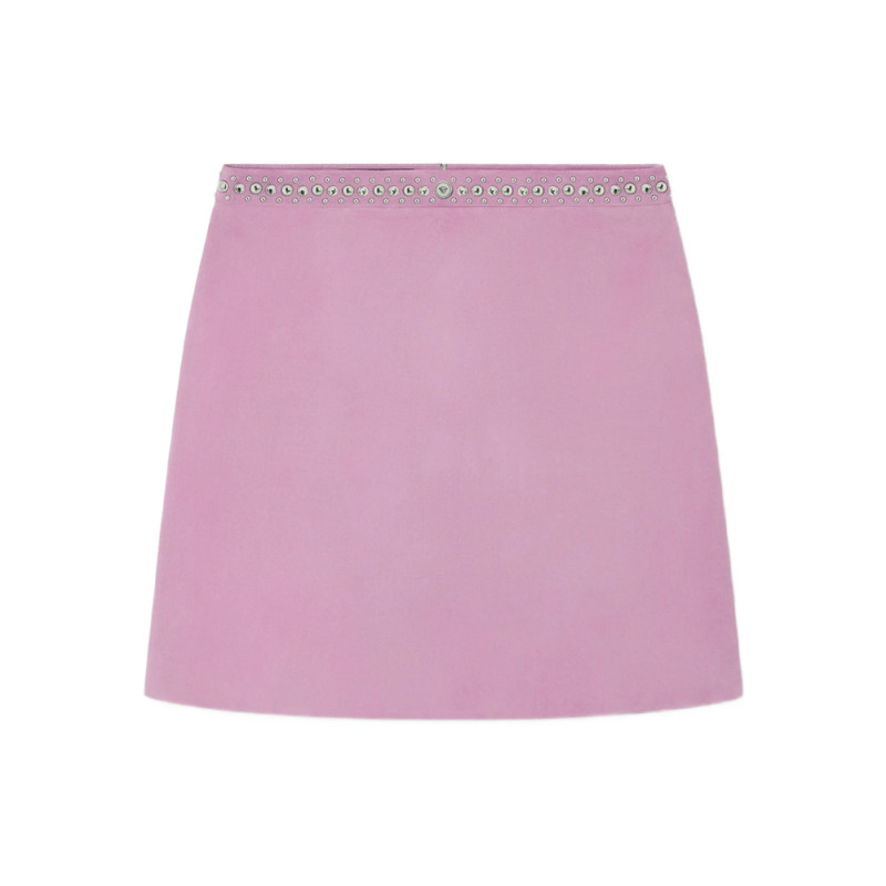 Versace Embellished Suede Mini Skirt