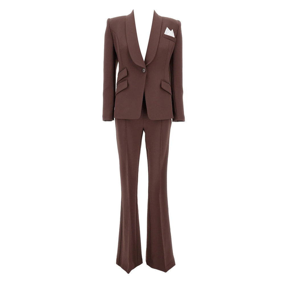 Elisabetta Franchi Shawl-collar Flared Trousers Suit