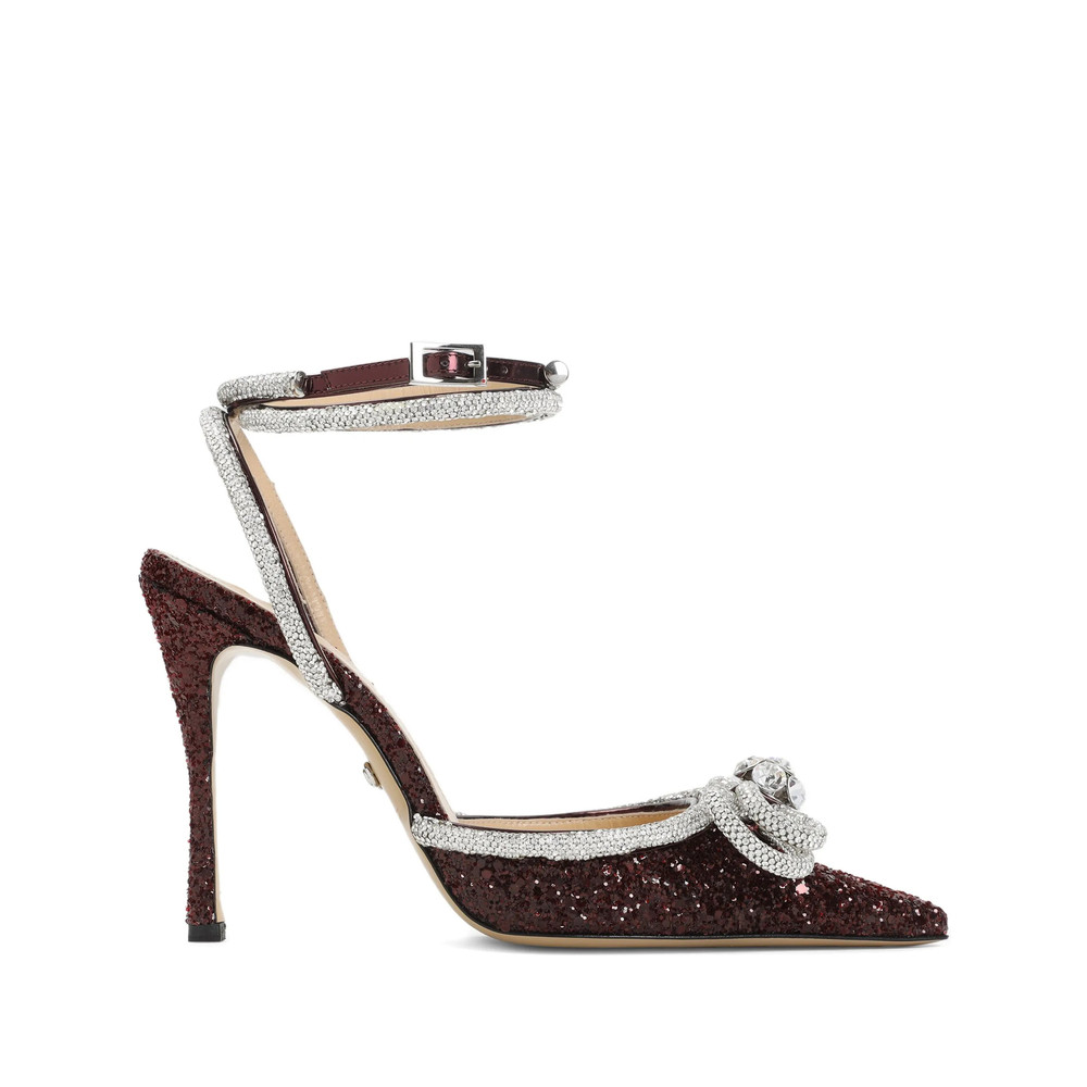 Mach & Mach 110mm Double Bow Crystal-embellished Pumps