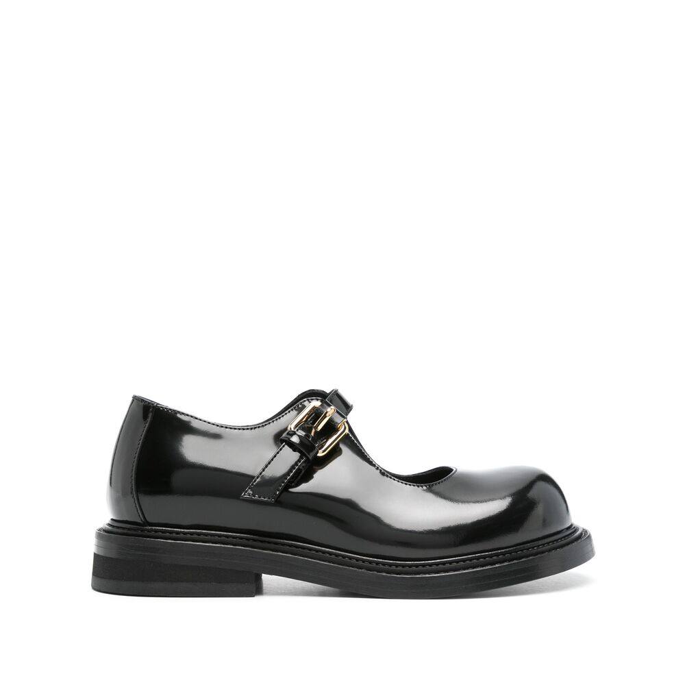 Moschino Leather Mary Jane Flats