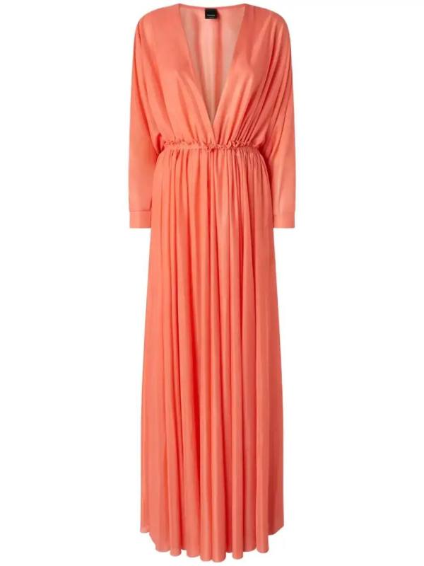 ruched maxi dress