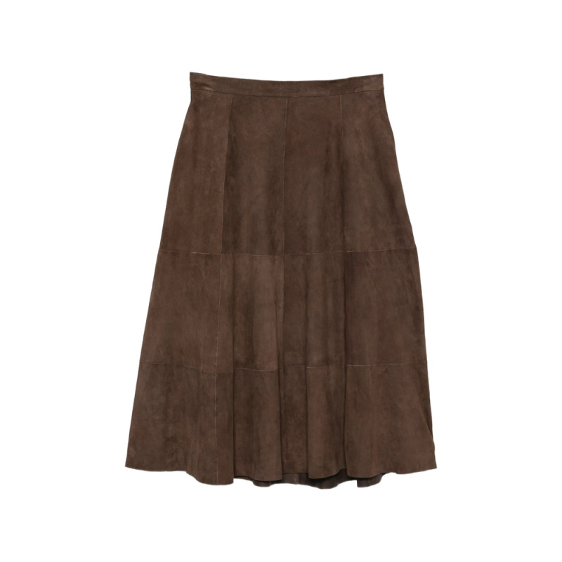 Antonelli Firenze Panelled Suede Maxi Skirt