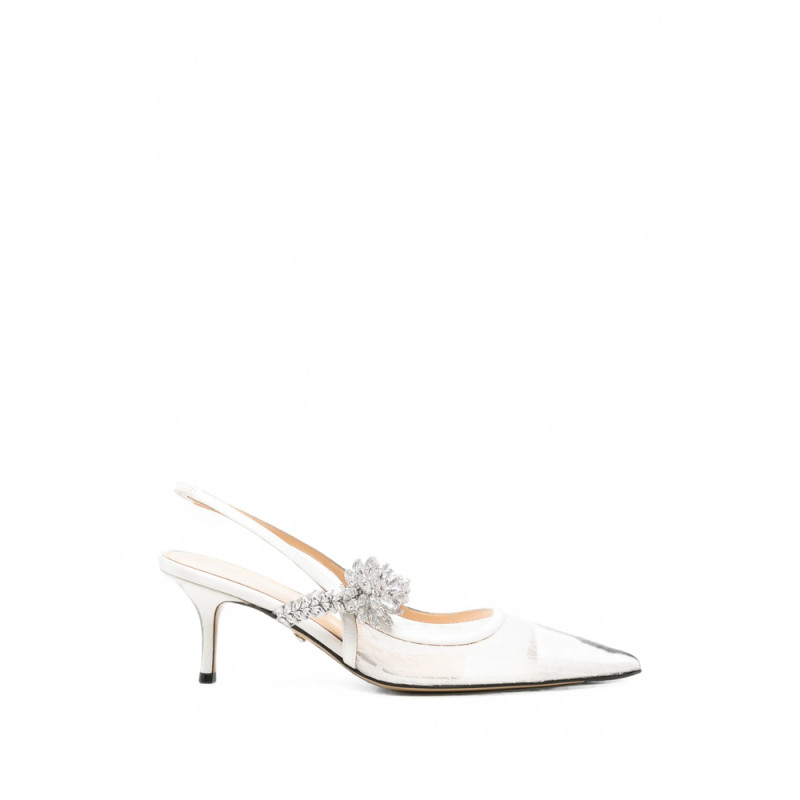Mach & Mach Crystal-embellished Mesh Pumps