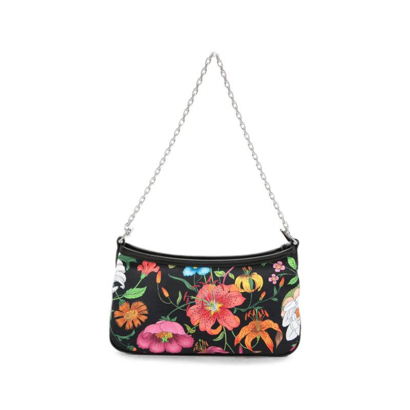 Gucci Small Gossip Floral-print Chain-link Shoulder Bag