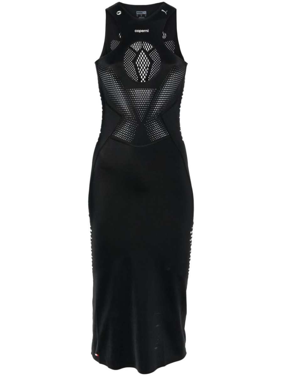 x PUMA cut-out detail midi dress