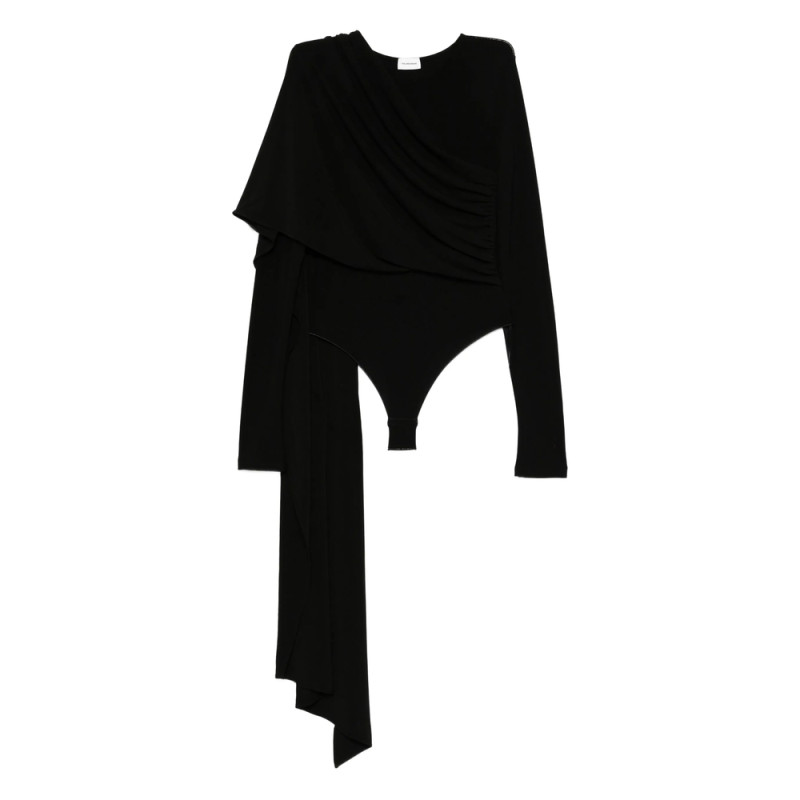 The Andamane Draped Asymmetric Bodysuit