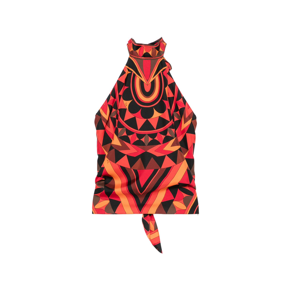 Pucci Geometric-print Halterneck Top