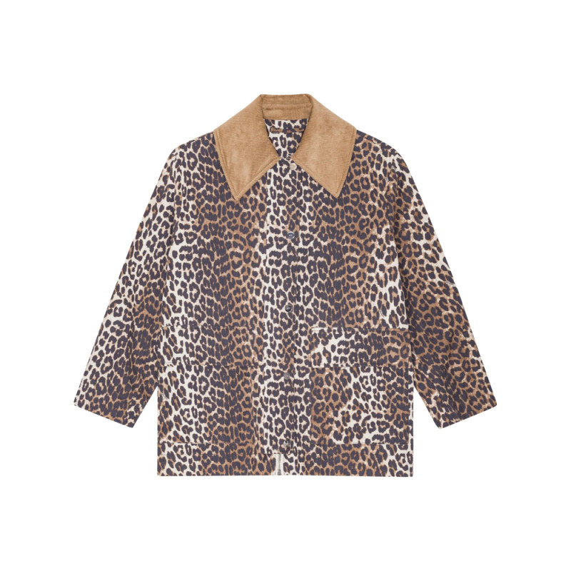 Ganni Leopard-print Bomber Jacket