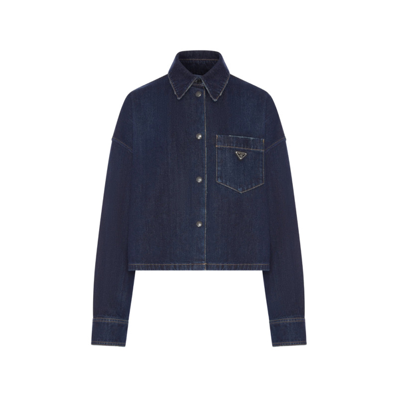 Prada Logo-plaque Denim Jacket