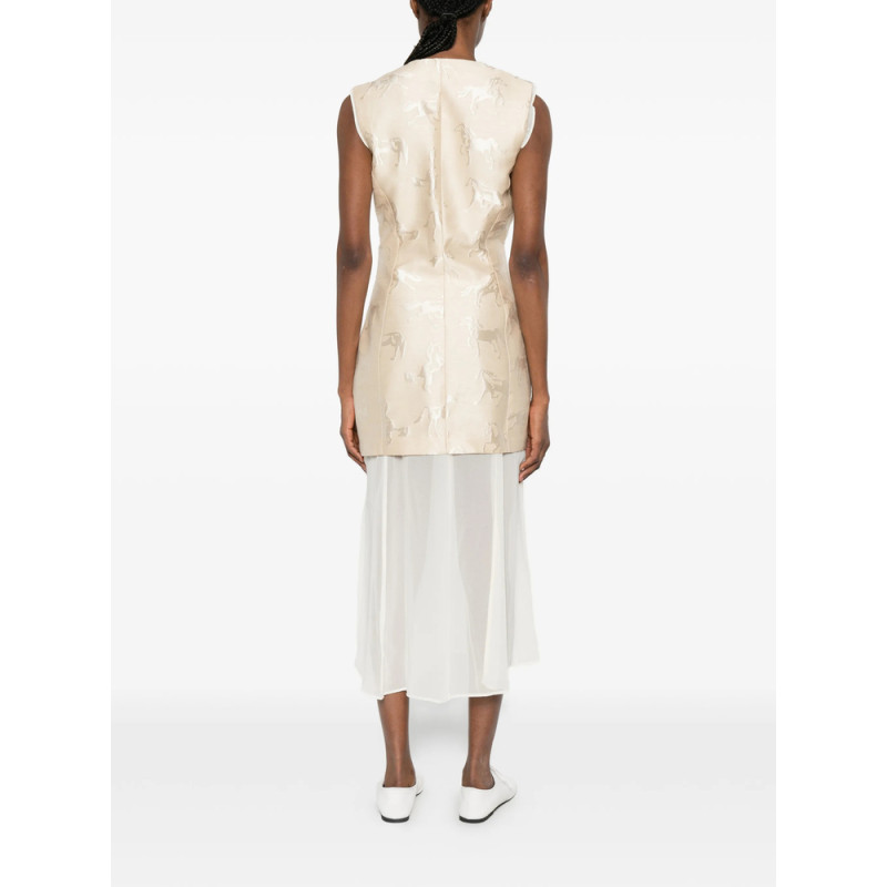 Stine Goya Animal-print Sleeveless Midi Dress