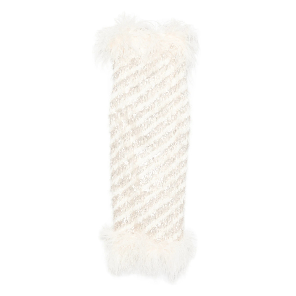 Taller Marmo Feather-trim Midi Dress