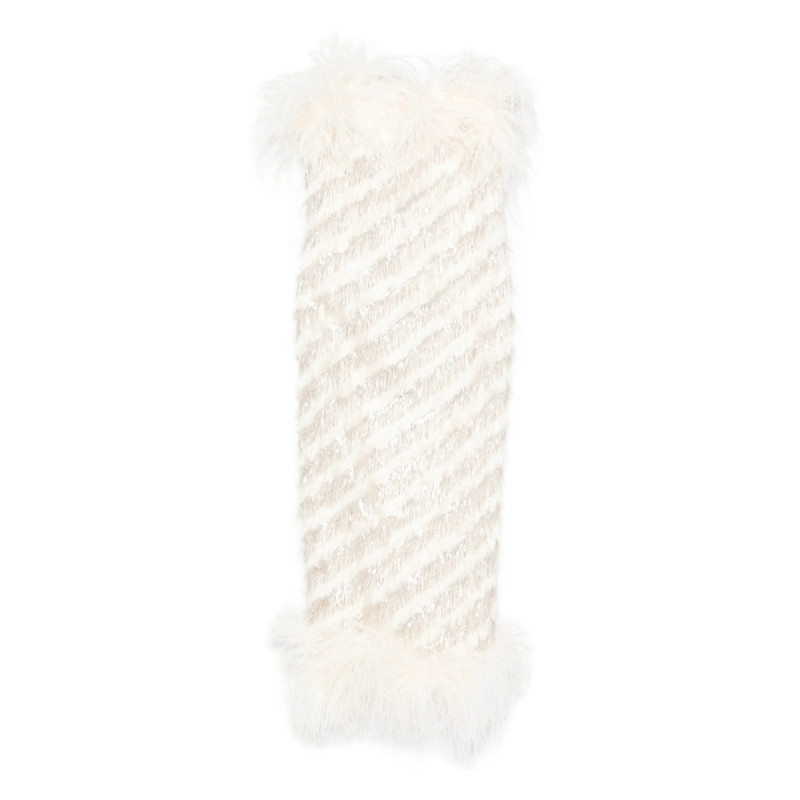 Taller Marmo Feather-trim Midi Dress