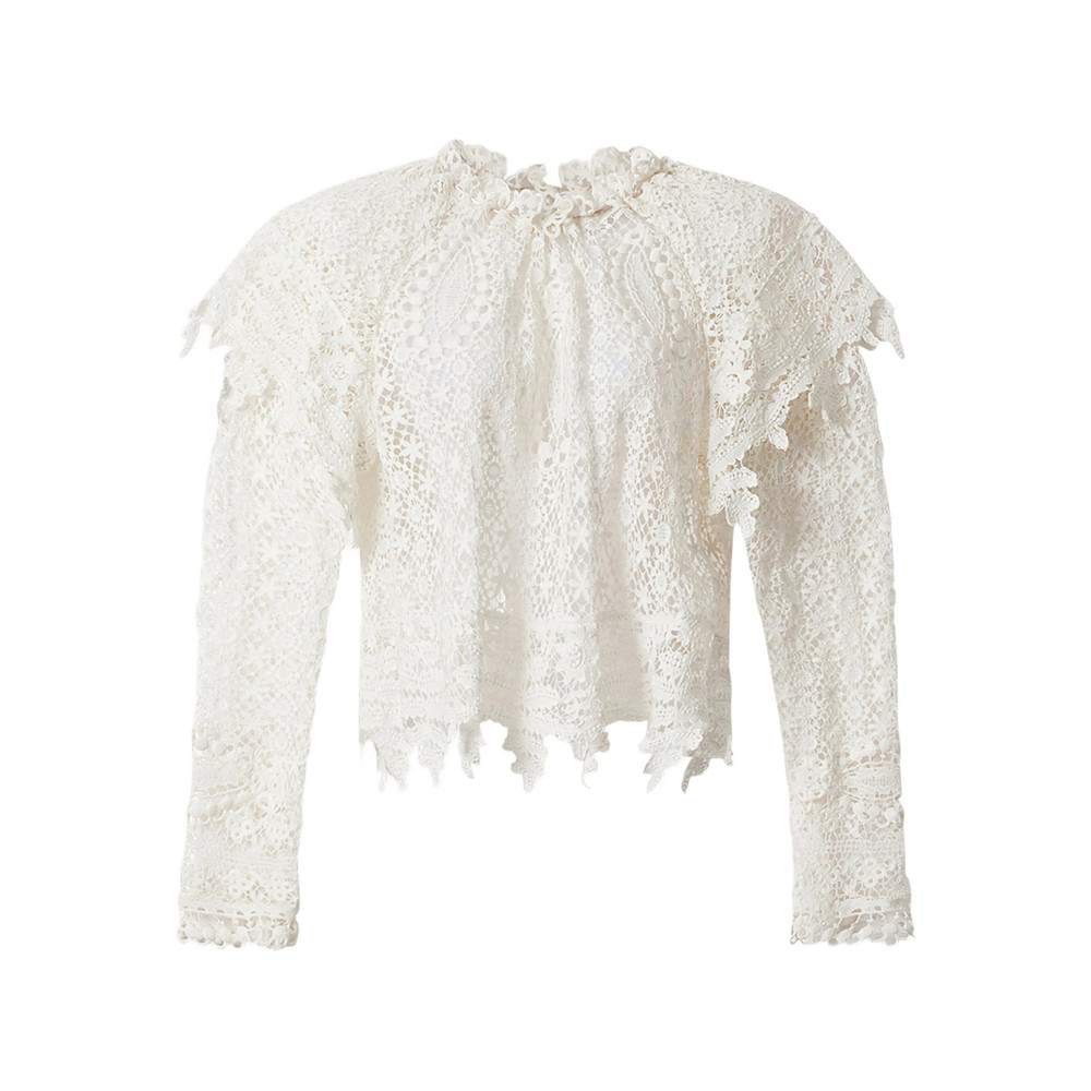 Isabel Marant Hyliana Ruffled Lace Top