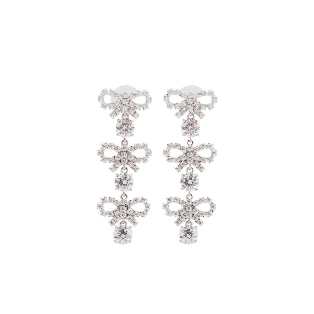 Self Portrait Mini Bow Drop Earrings