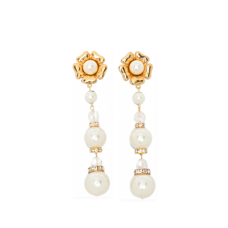 Alessandra Rich Faux-pearl Drop Earrings