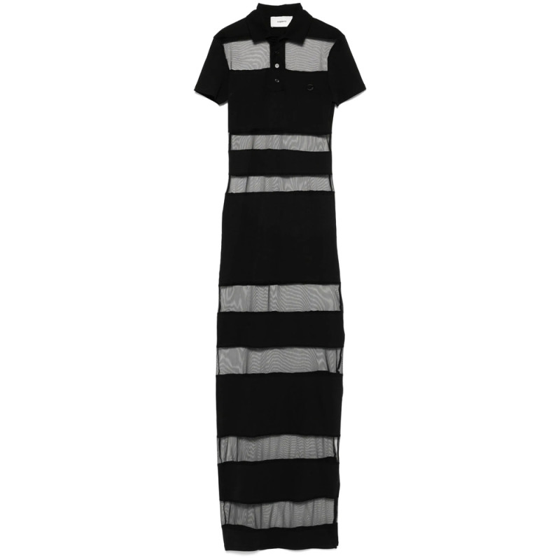 Coperni Striped Sheer Polo Dress