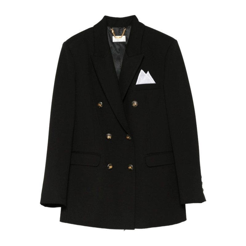 Elisabetta Franchi Double-breasted Golden-button Blazer
