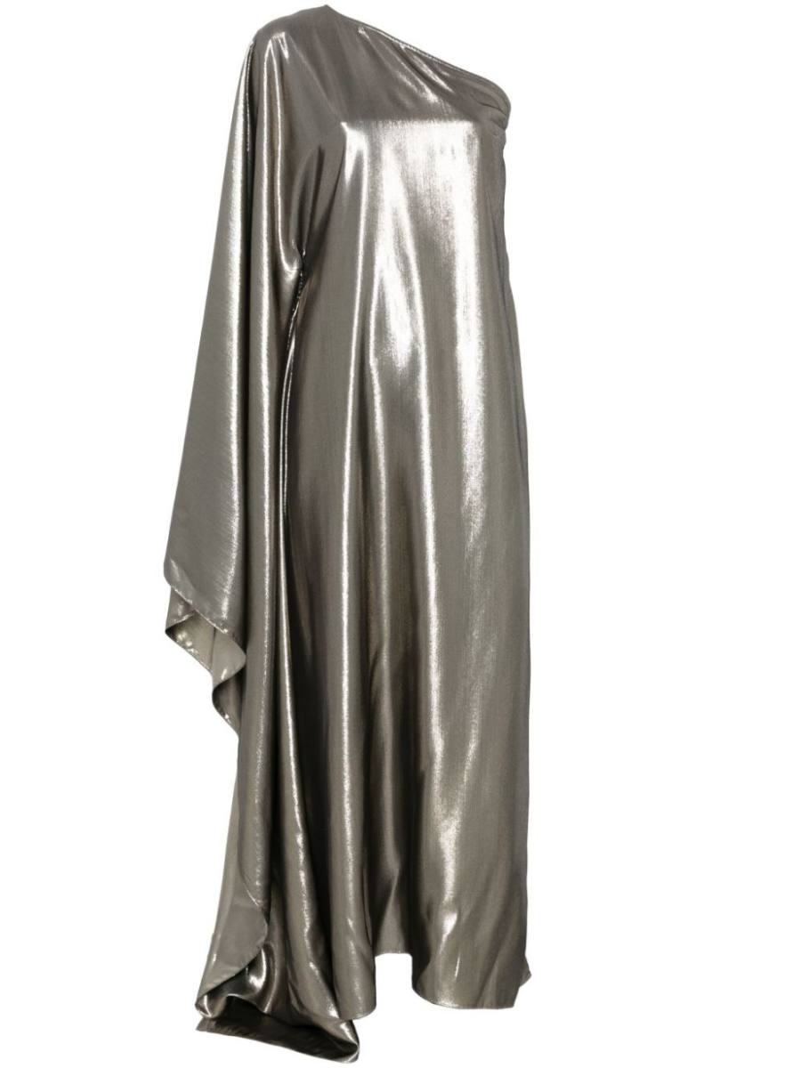 metallic maxi dress