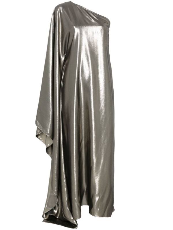 metallic maxi dress
