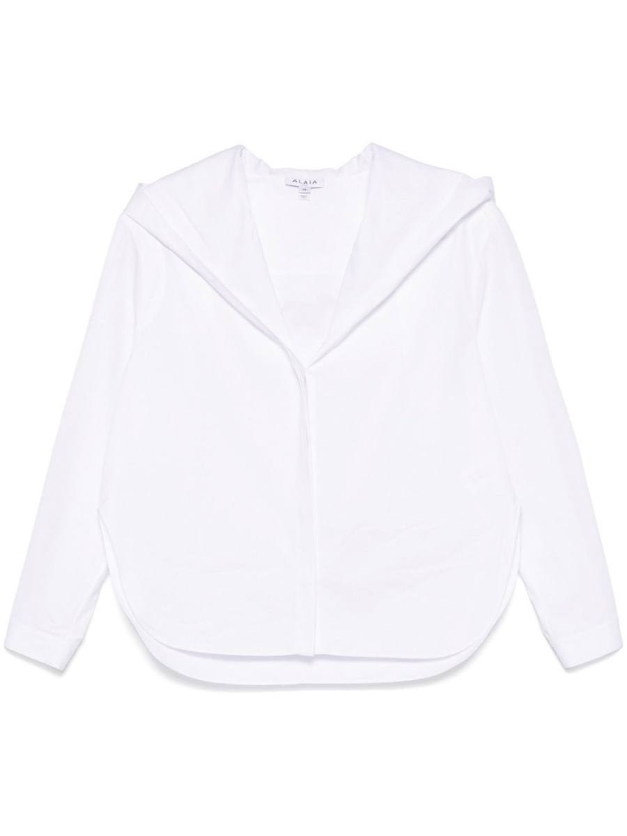 poplin hooded shirt