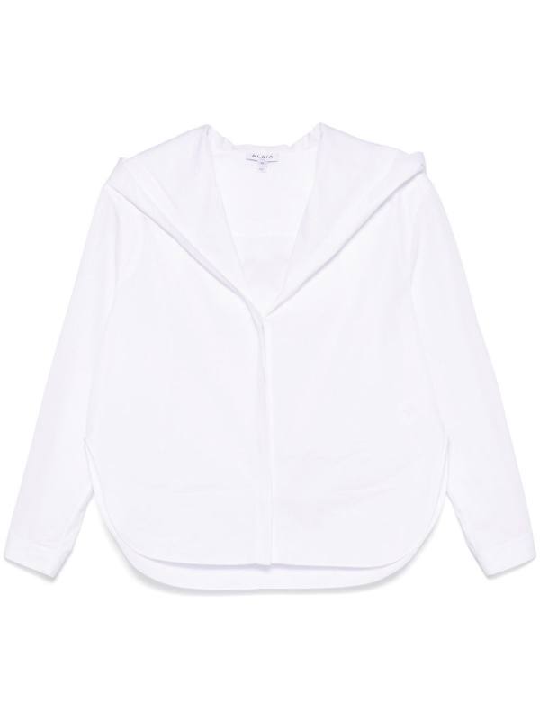 poplin hooded shirt