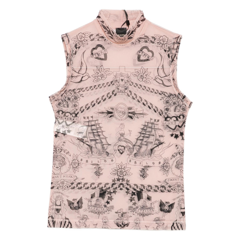 Pinko Printed High-neck Top