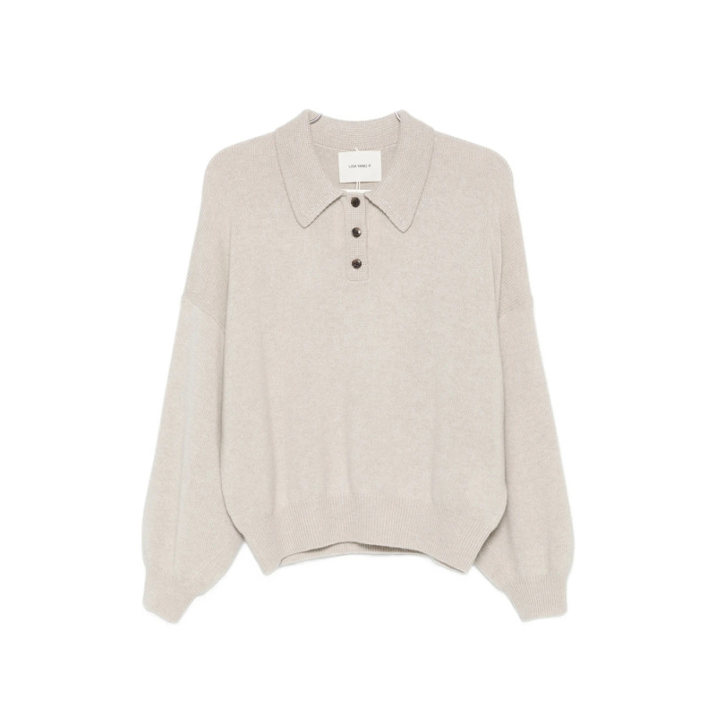 Lisa Yang Etta Button-placket Sweater