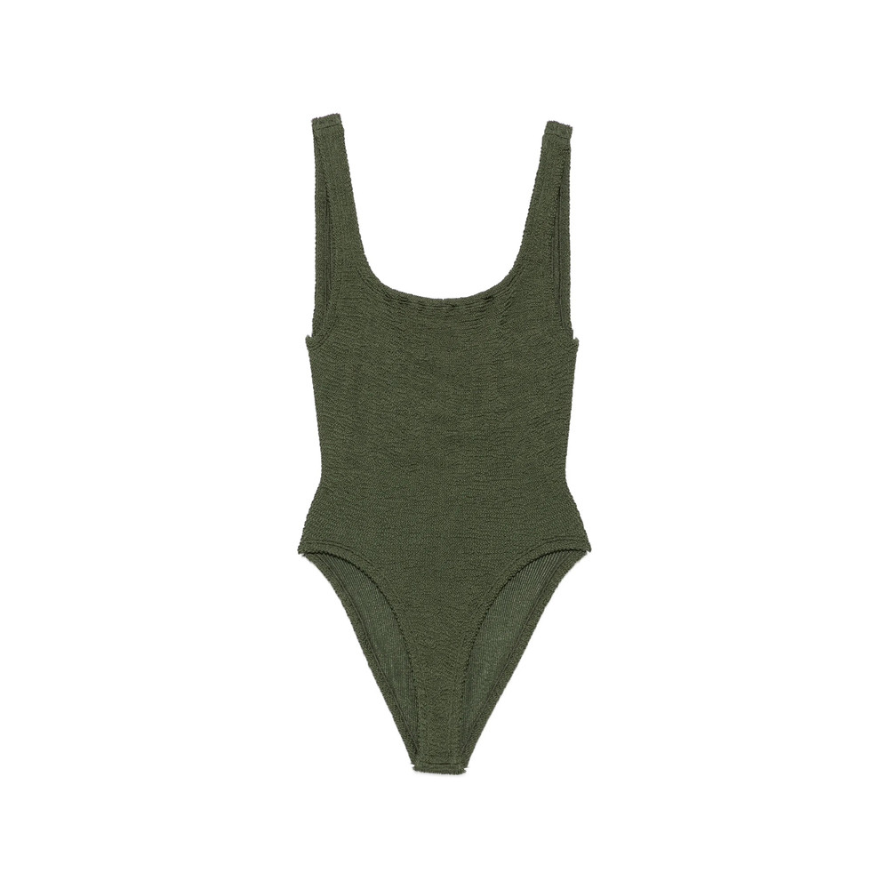 Hunza G Crinkle-effect Square-neck Swimsuit