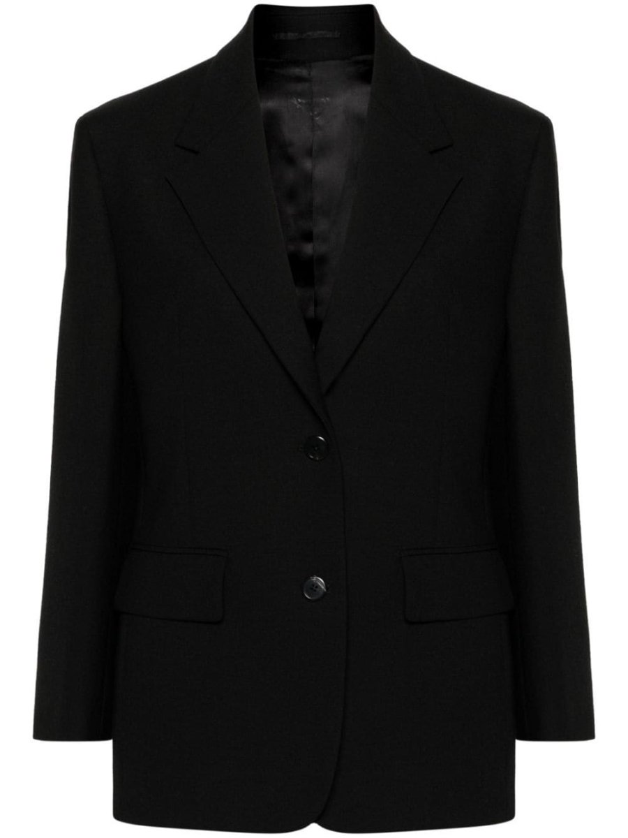 single-breasted wool blazer