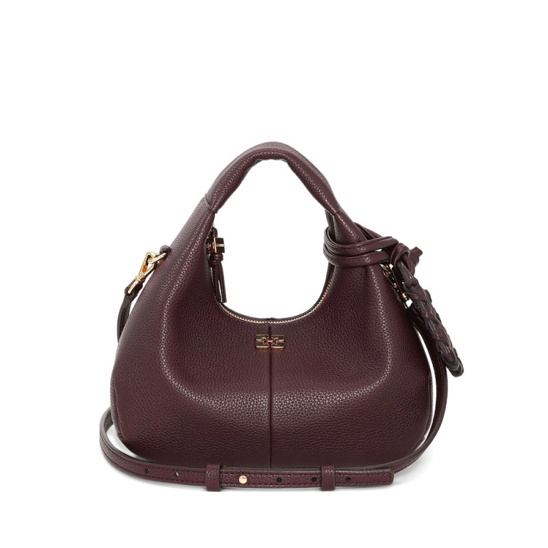 Ganni Mini Textured Leather Tote Bag