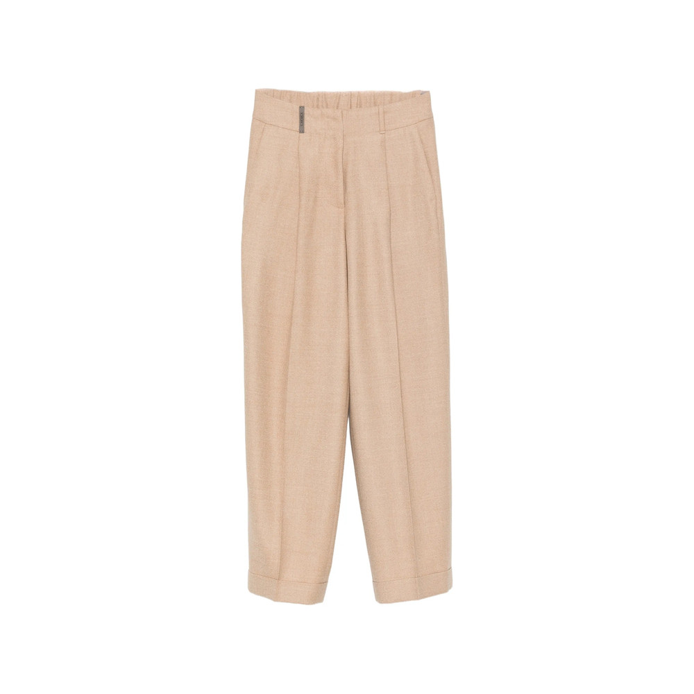Peserico Pleated-detail Turn-up Trousers