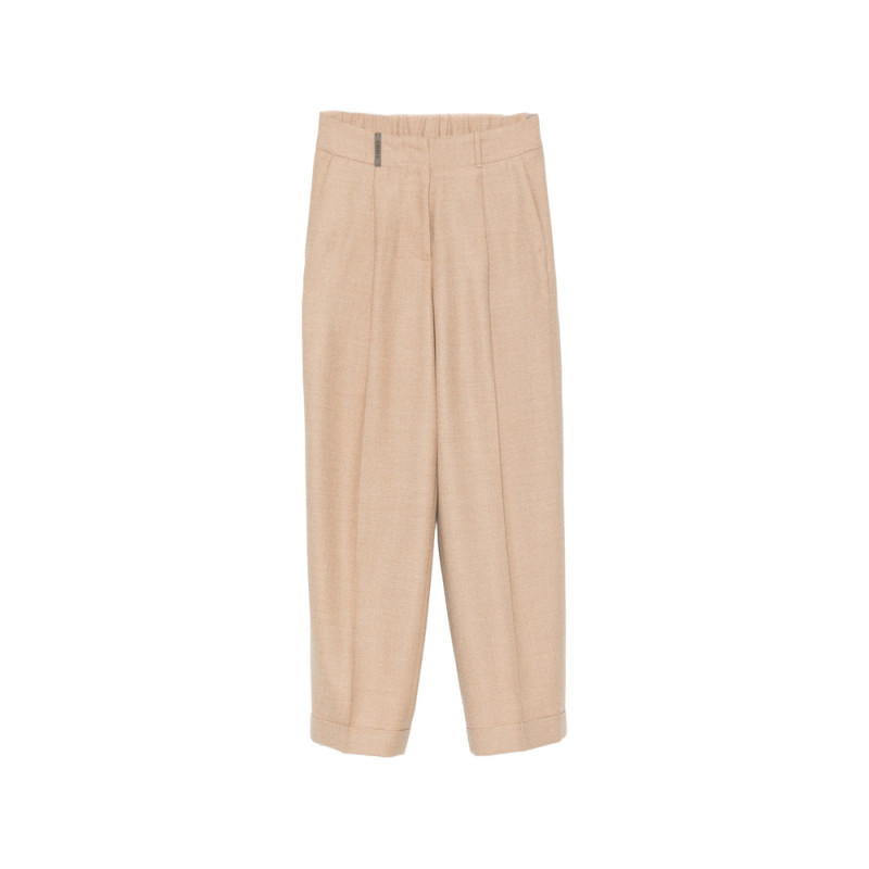 Peserico Pleated-detail Turn-up Trousers