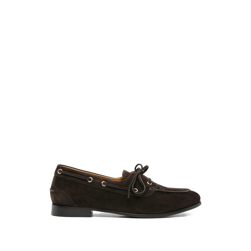 Bally Plume Lace-up Suede Loafers