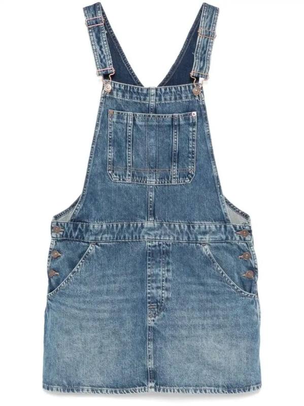 denim dungaree dress