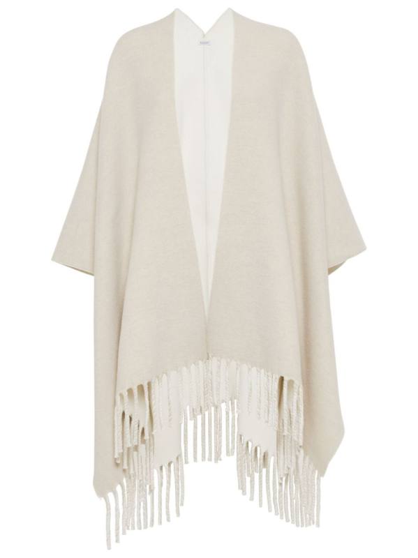 fringed-edge double knit cap