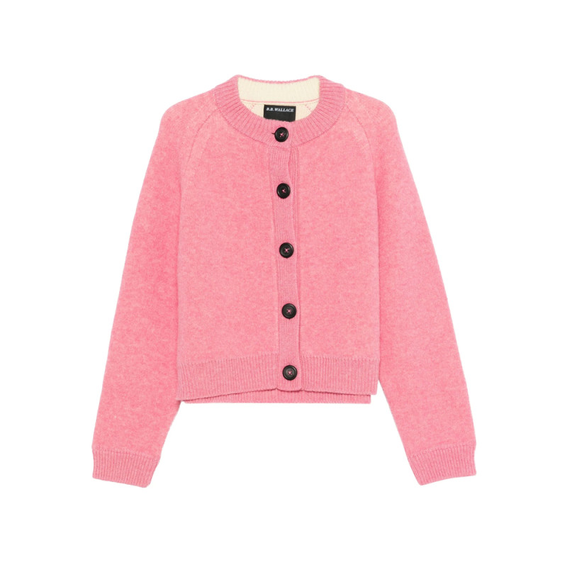 B. b. Wallace Sherman Ribbed-trim Raglan-sleeve Cardigan