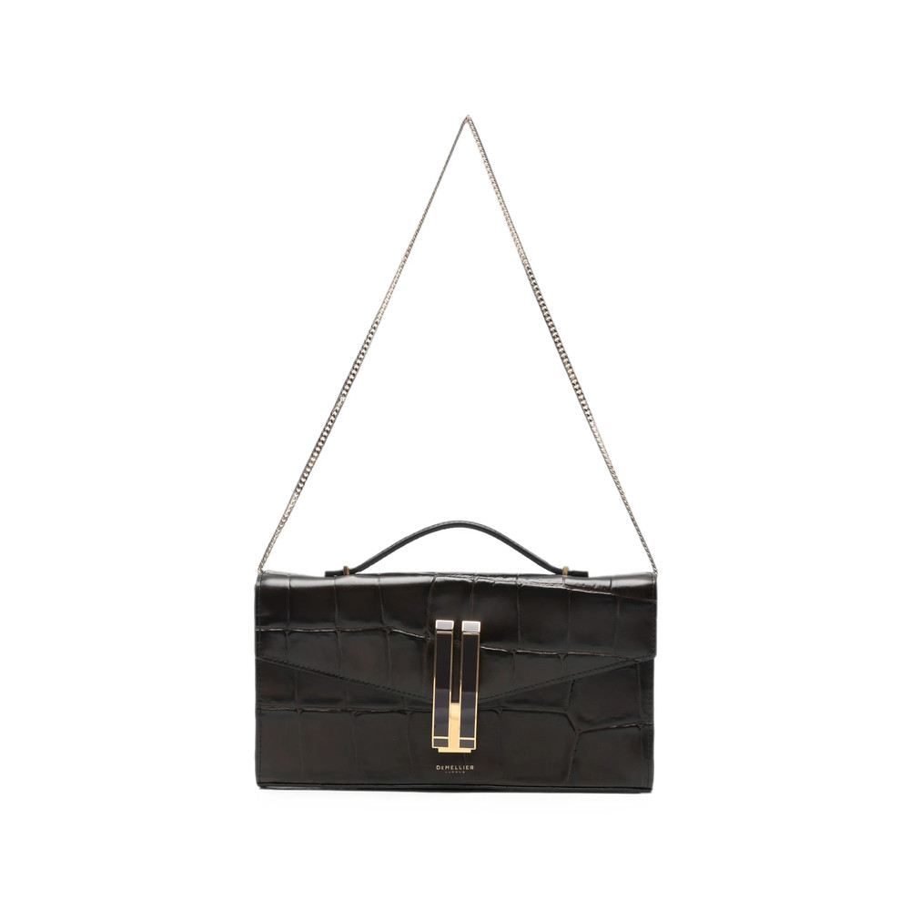 Demellier Large Vancouver Croc-effect Clutch Bag