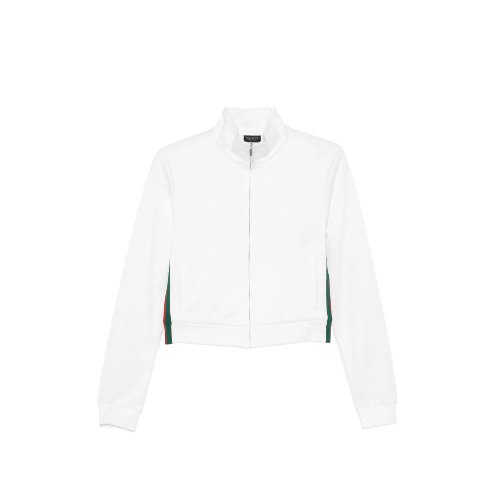 Gucci Web-stripe Zip-up Cardigan