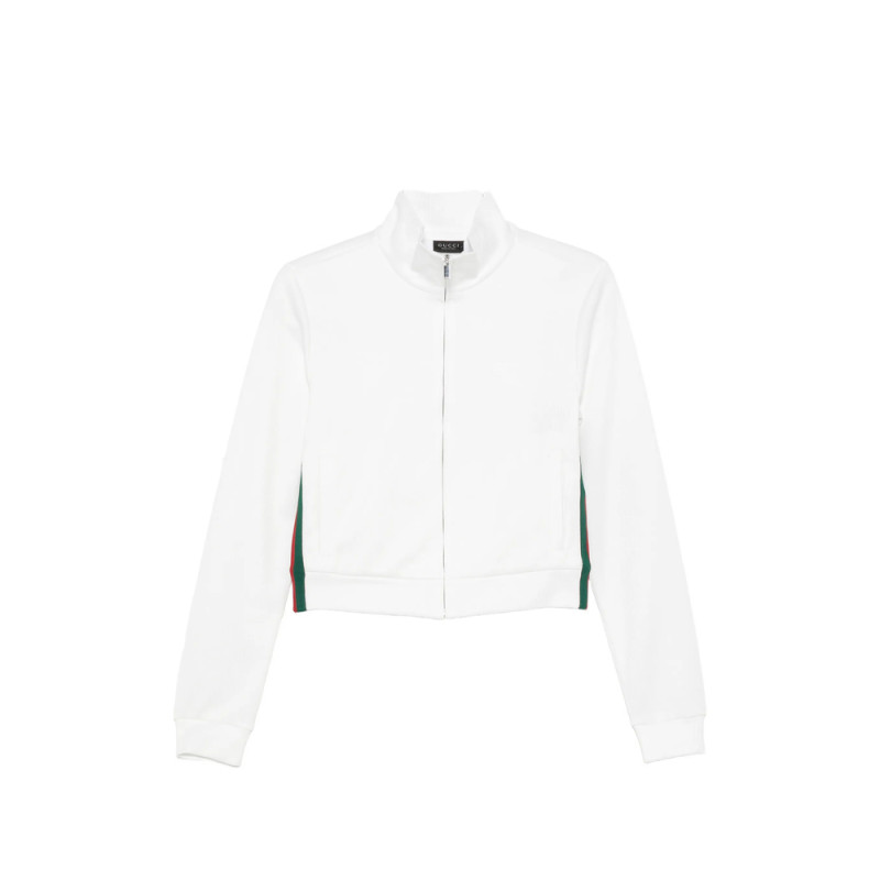 Gucci Web-stripe Zip-up Cardigan