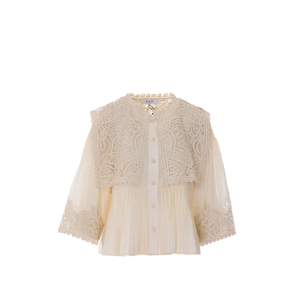 Sea Adelina Embroidered Lace Top