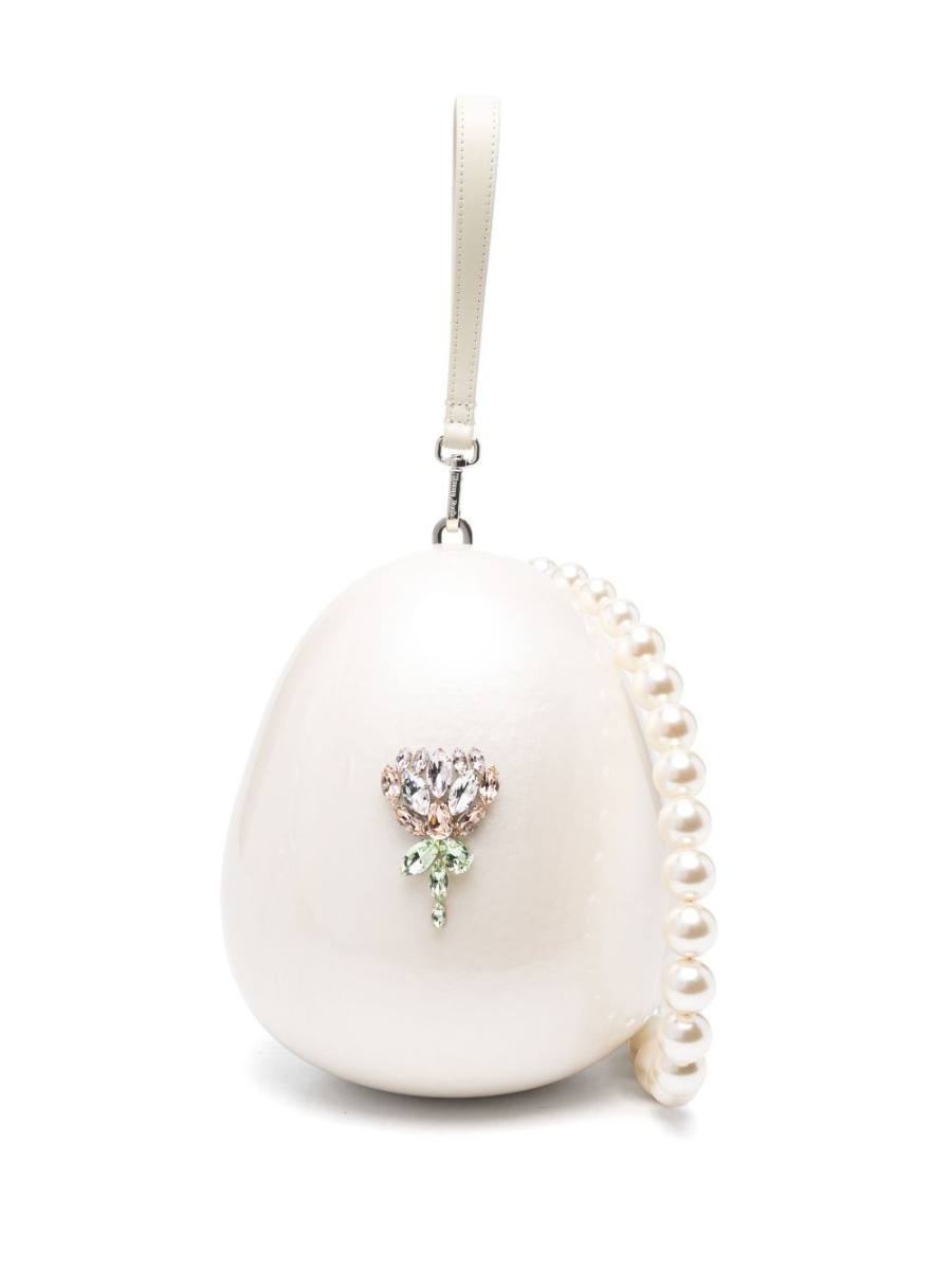 large Pearl Egg clutch bag