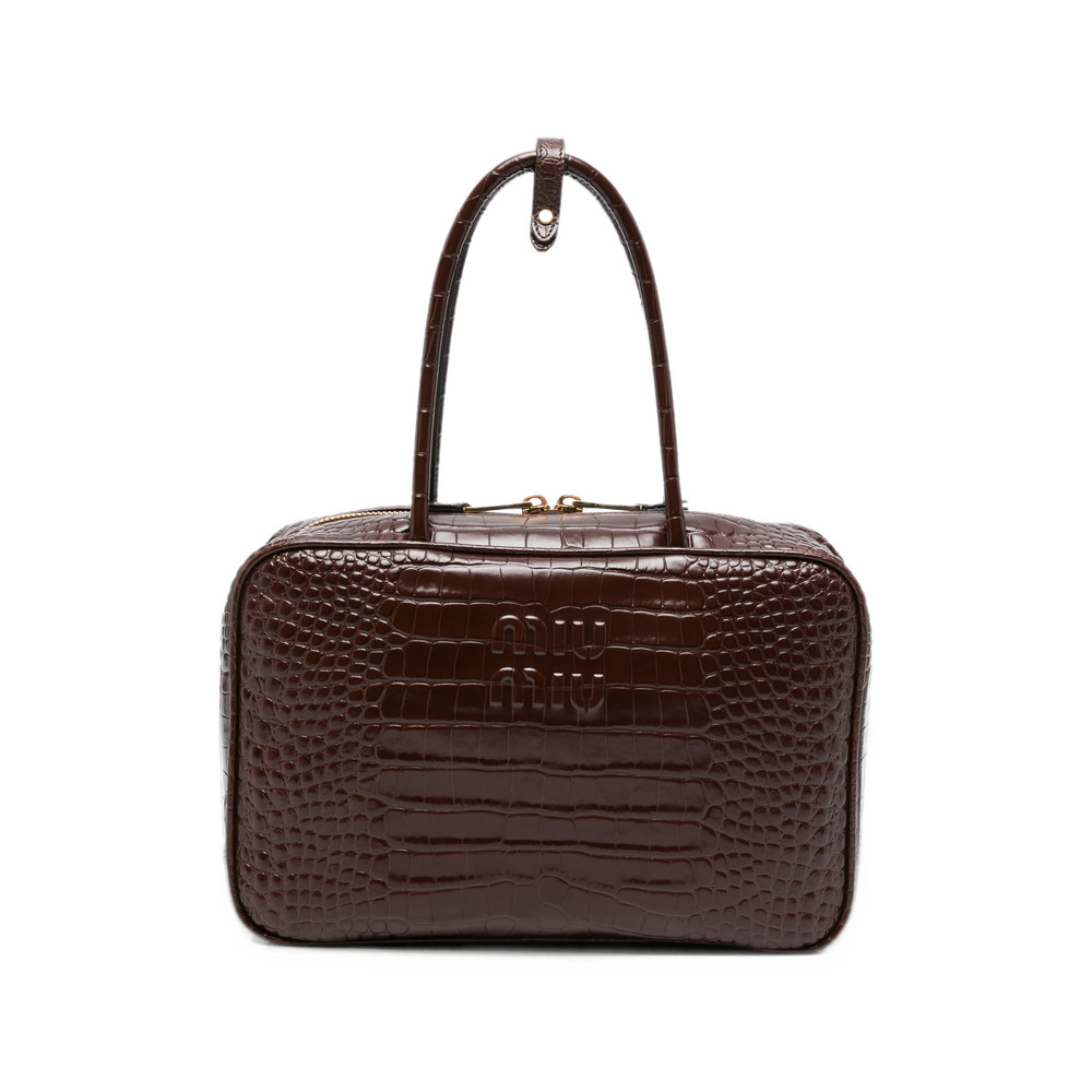 Miu Miu Croc-effect Leather Tote Bag