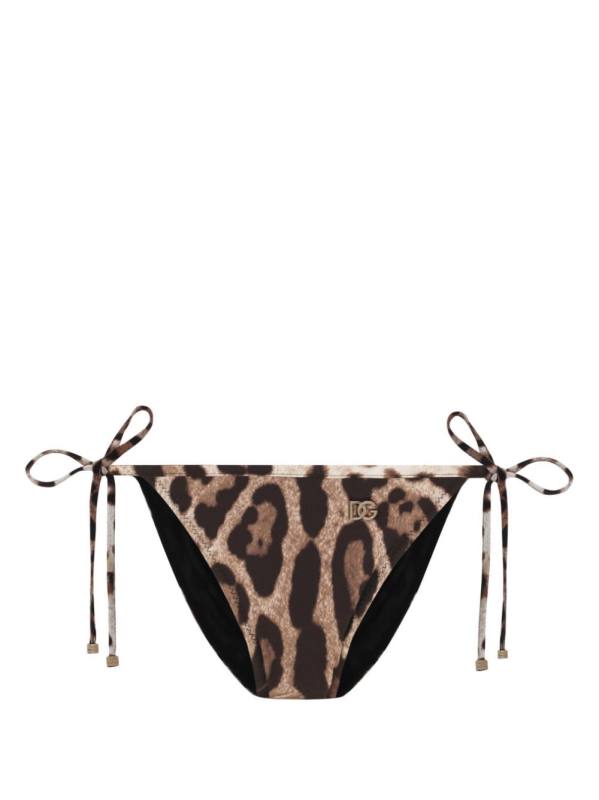 leopard-print bikini bottom