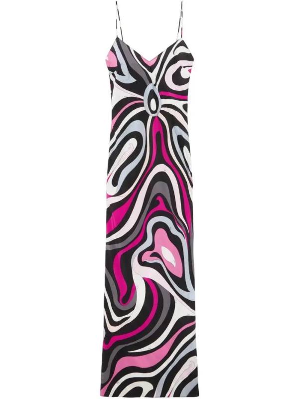 marmo-print dress
